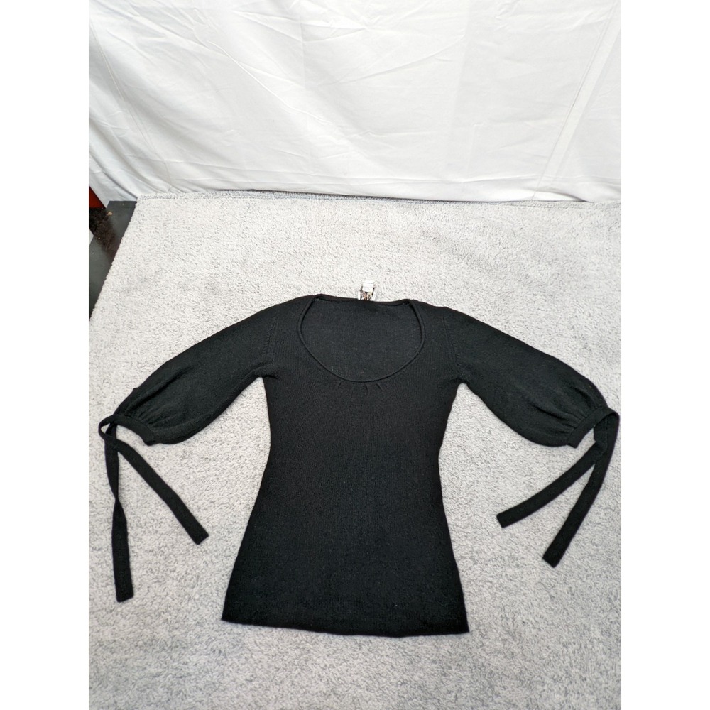 Anthropologie Tabitha‎ 100% Cashmere Sweater Black Womens Small